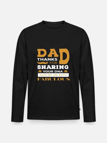 Sjov fars dag gaveform til søn og datter - Premium økologisk langærmet T-shirt til mænd - sort