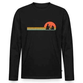 Géologie Rétro Géologue Vintage Profession Géologue - T-shirt manches longues Premium bio Homme - noir - Devant - Nico (187cm)