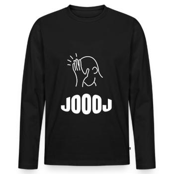 Balkan Joj - T-shirt manches longues Premium bio Homme - noir - Devant - Nico (187cm)