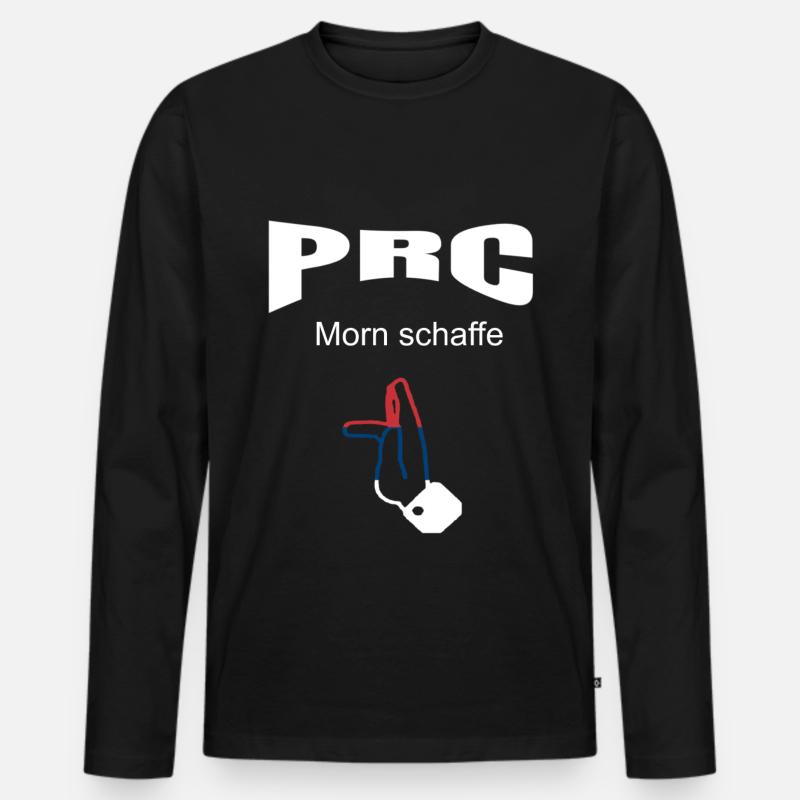 Prc Morn Schaffe - Männer Premium Bio Langarmshirt - Schwarz