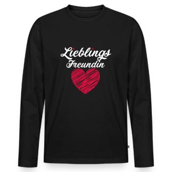 Favorite girlfriend - Men's Premium Organic Long Sleeve Shirt - black - Front - Nico (187cm)