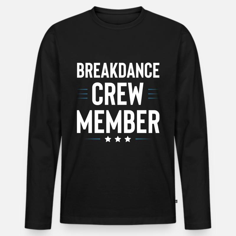 Breakdance Crew - Männer Premium Bio Langarmshirt - Schwarz