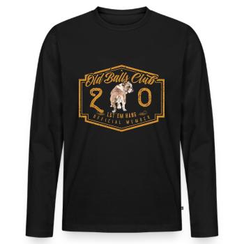 20 Years The Old Balls Club 20th Birthday Member - Men's Premium Organic Long Sleeve Shirt - black - Front - Nico (187cm)