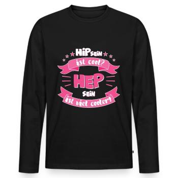 Heilerziehungspflegerin HEP Pflegerin Geschenk - Männer Premium Bio Langarmshirt - Schwarz - Vorne - Nico (187cm)