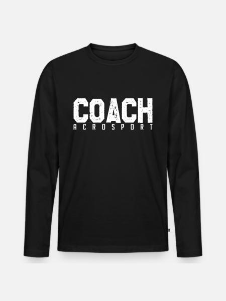 Acrosport Trainer. Acrosport Trainer. Trainer. - Männer Premium Bio Langarmshirt - Schwarz