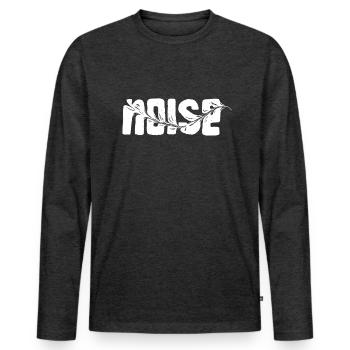 Bruit fort – Conception musicale - T-shirt manches longues Premium bio Homme - anthracite chiné - Devant - Nico (187cm)