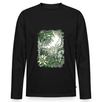Dschungel Regenwald Naturschutz Amazonas Natur - Männer Premium Bio Langarmshirt - Schwarz - Vorne - Nico (187cm)