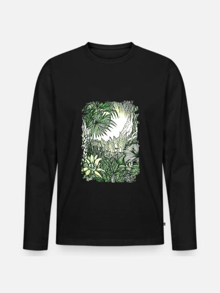 Jungle rainforest conservation Amazonas nature - Men's Premium Organic Long Sleeve Shirt - black