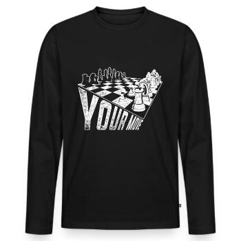 Strategy move chess - Men's Premium Organic Long Sleeve Shirt - black - Front - Nico (187cm)