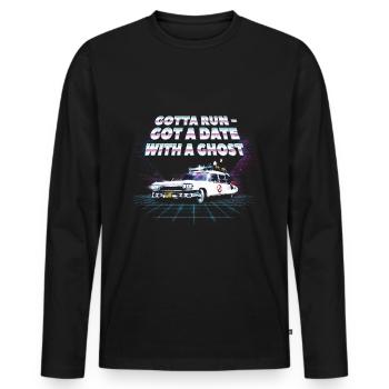 Ghostbusters Got A Date With A Ghost - Men's Premium Organic Long Sleeve Shirt - black - Front - Nico (187cm)