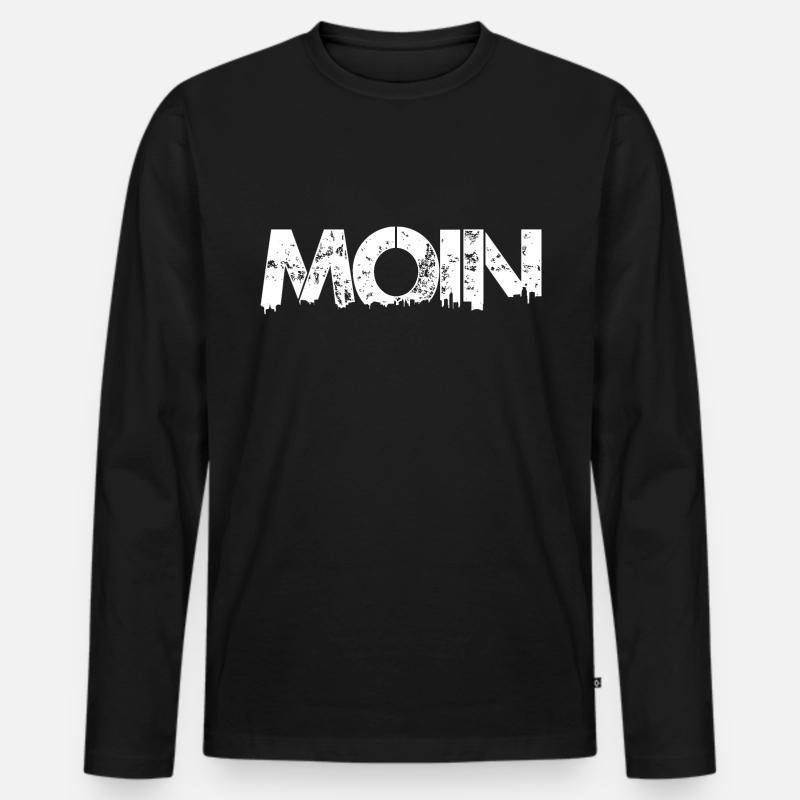 MOIN w - Männer Premium Bio Langarmshirt - Schwarz