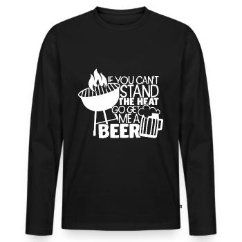 Grillen Grill Grillsaison Geschenkidee Witzig - Männer Premium Bio Langarmshirt - Schwarz - Vorne - Nico (187cm)