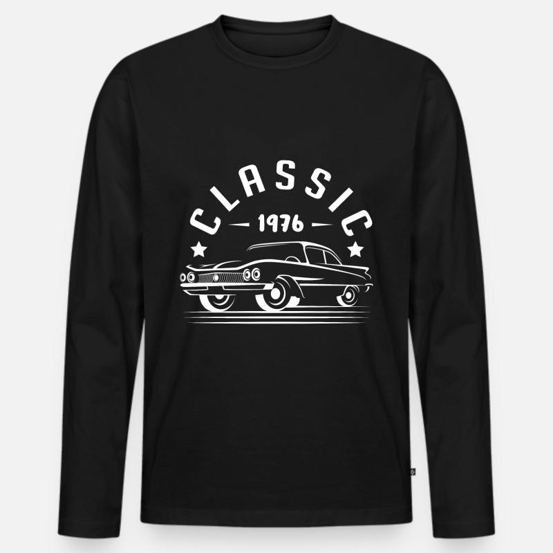 cLASSIC 1976 -Geschenkidee - - Männer Premium Bio Langarmshirt - Schwarz