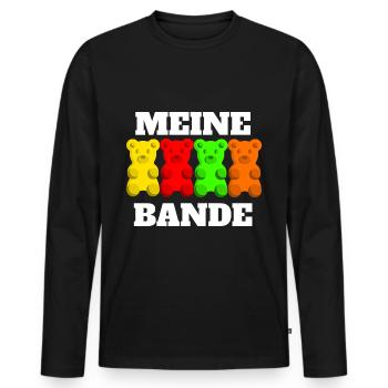 My Gummy Bear Gang - Men's Premium Organic Long Sleeve Shirt - black - Front - Nico (187cm)