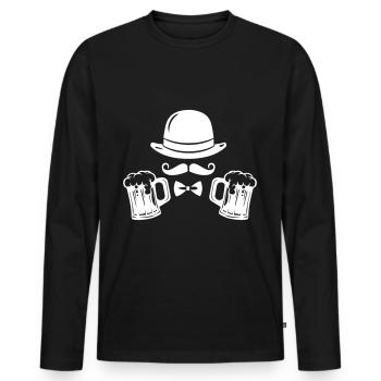 Beer Bachelor Party Party - Men's Premium Organic Long Sleeve Shirt - black - Front - Nico (187cm)