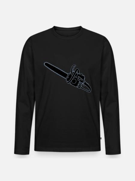 Chainsaw 2 - Men's Premium Organic Long Sleeve Shirt - black