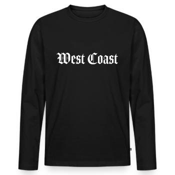 West Coast Hip Hop Rap West Side Gift - Men's Premium Organic Long Sleeve Shirt - black - Front - Nico (187cm)