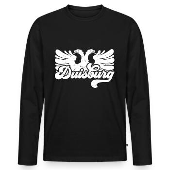Duisburg City Industry Coal Ruhrpott - Men's Premium Organic Long Sleeve Shirt - black - Front - Nico (187cm)