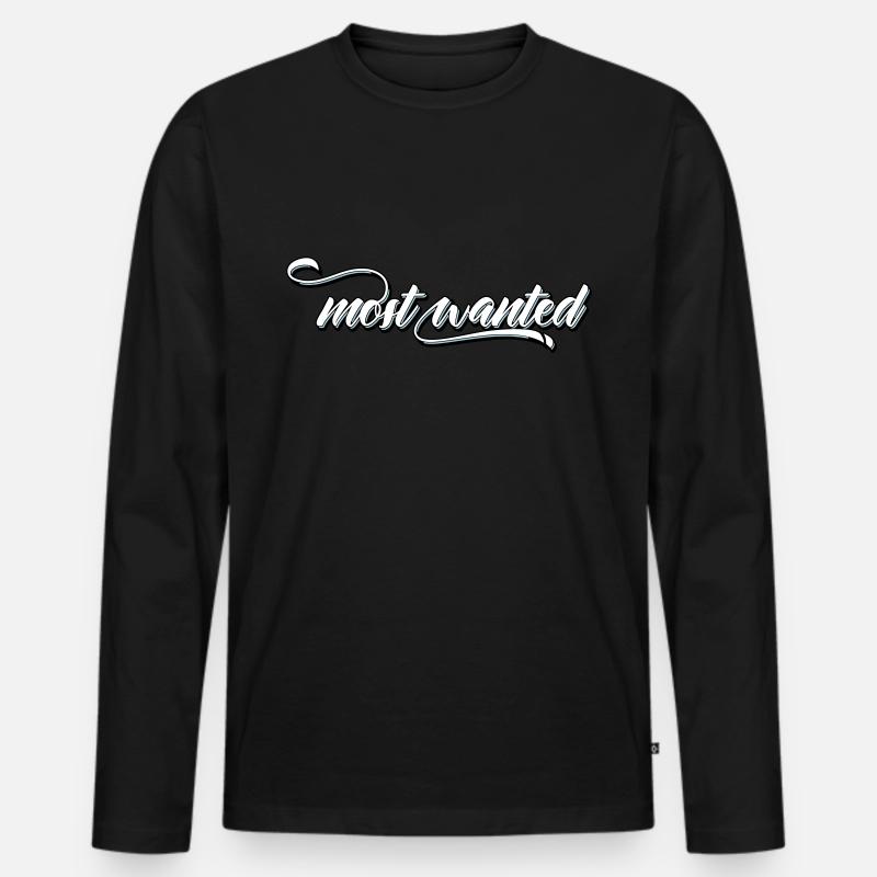 most wanted - Männer Premium Bio Langarmshirt - Schwarz