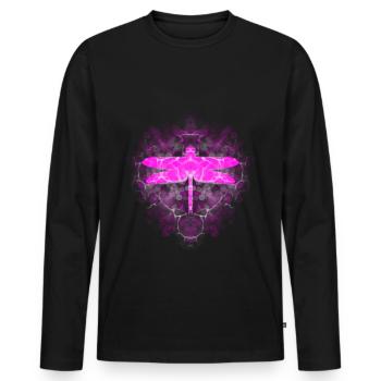 libellule - T-shirt manches longues Premium bio Homme - noir - Devant - Nico (187cm)