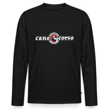 Cane Corso - T-shirt manches longues Premium bio Homme - noir - Devant - Nico (187cm)