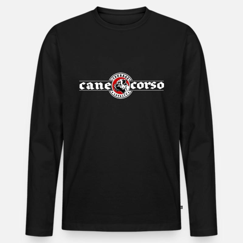 Cane Corso - Männer Premium Bio Langarmshirt - Schwarz