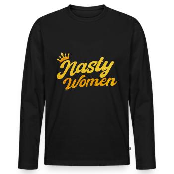 Droits des femmes Autonomisation féministe - T-shirt manches longues Premium bio Homme - noir - Devant - Nico (187cm)
