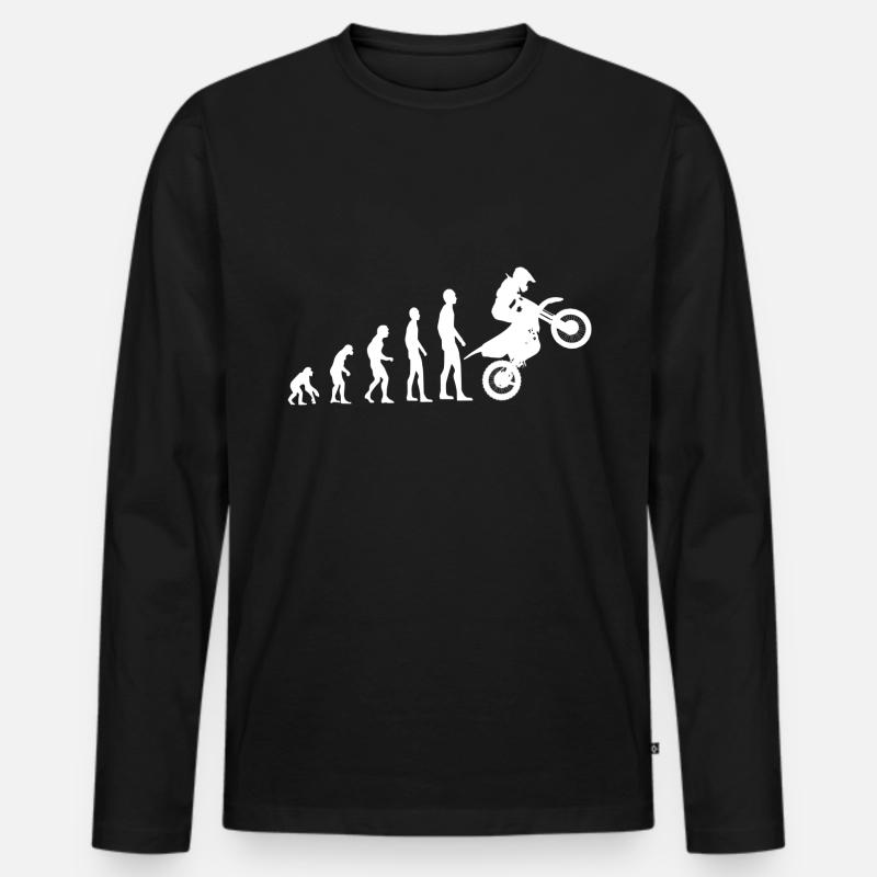motocross evolution - Männer Premium Bio Langarmshirt - Schwarz