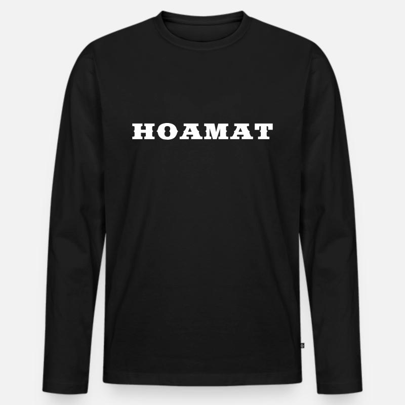 Hoamat - Männer Premium Bio Langarmshirt - Schwarz