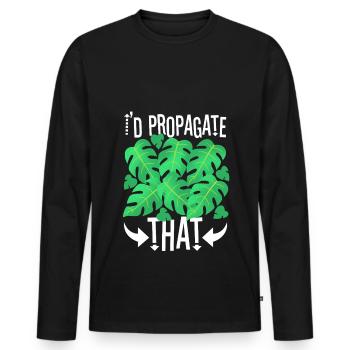 Je propagerais ça - T-shirt manches longues Premium bio Homme - noir - Devant - Nico (187cm)