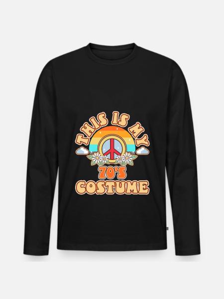 This Is My 70s Costume - Men's Premium Organic Long Sleeve Shirt - black