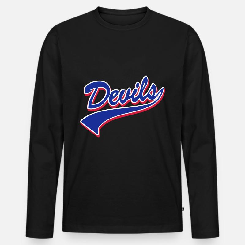 Devils Script Original - Männer Premium Bio Langarmshirt - Schwarz