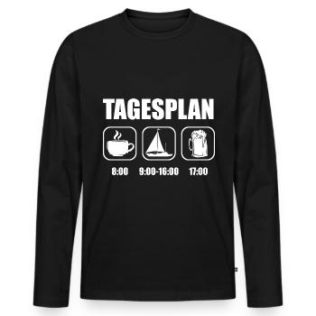 Seglen Segelboot Segler - Männer Premium Bio Langarmshirt - Schwarz - Vorne - Nico (187cm)