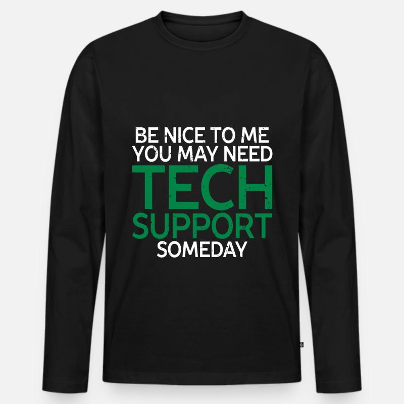 programmierer, evolution, computer, nerd - Männer Premium Bio Langarmshirt - Schwarz