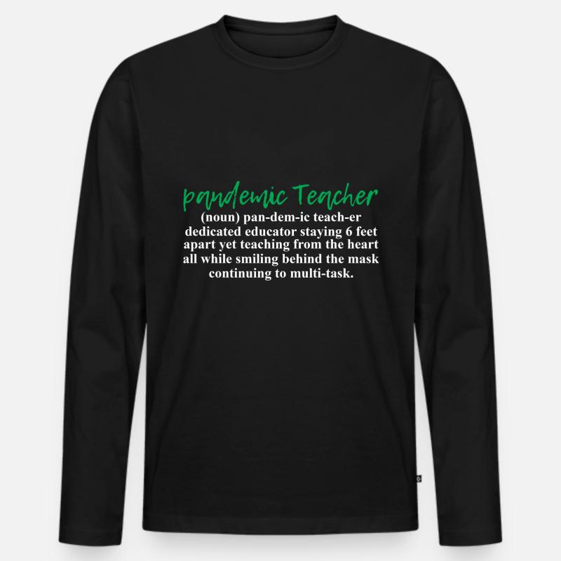 Online-Lehrer - Männer Premium Bio Langarmshirt - Schwarz