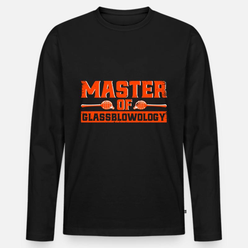 Glasarbeiter Glasblasen Glasbläser Geschenk - Männer Premium Bio Langarmshirt - Schwarz