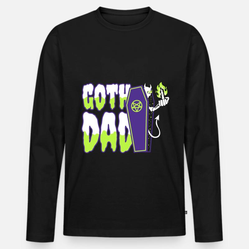 Goth Dad - Männer Premium Bio Langarmshirt - Schwarz