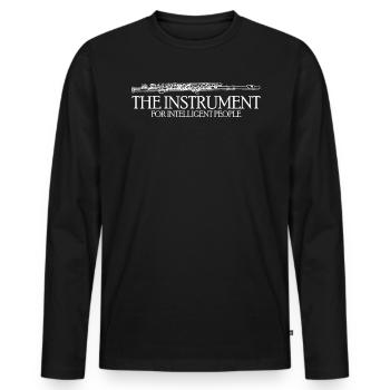 L’instrument pour les personnes intelligentes Flûte - T-shirt manches longues Premium bio Homme - noir - Devant - Nico (187cm)