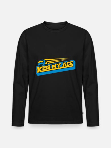 Volleyball Beach Volleyball - Men's Premium Organic Long Sleeve Shirt - black