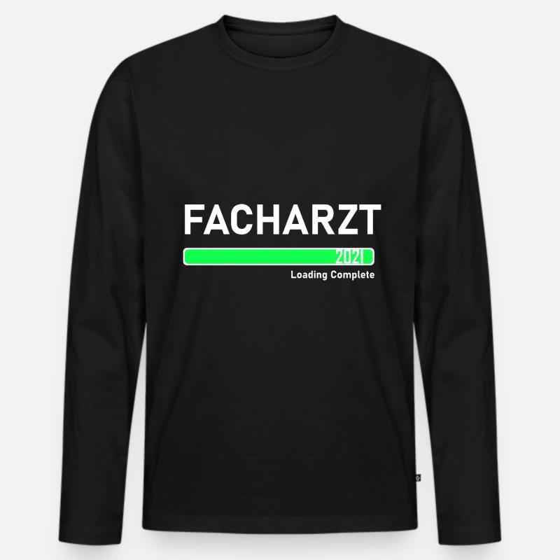 Facharzt Loading Facharztprüfung - Männer Premium Bio Langarmshirt - Schwarz
