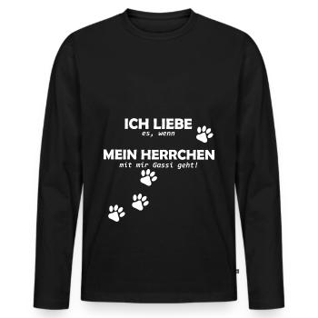 Hunde Spruch - Männer Premium Bio Langarmshirt - Schwarz - Vorne - Nico (187cm)