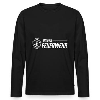 Jugend Feuerwehr Team - Männer Premium Bio Langarmshirt - Schwarz - Vorne - Nico (187cm)