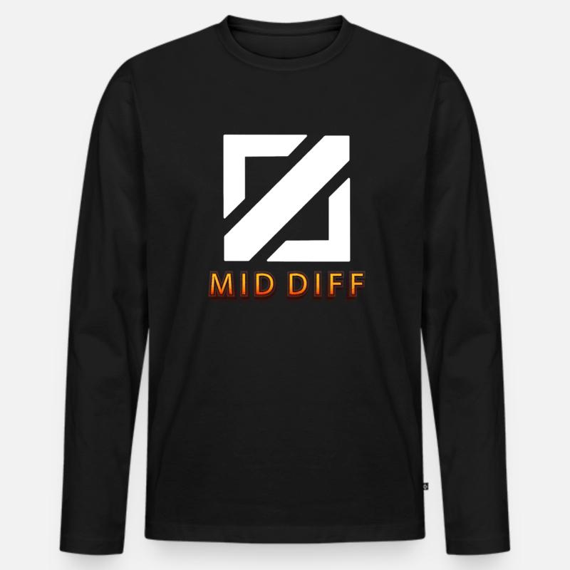 mid diff Tilter tilted gaming - Männer Premium Bio Langarmshirt - Schwarz