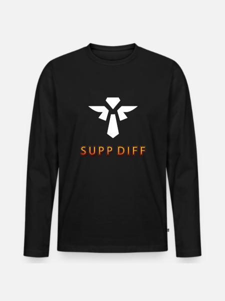 supp diff Tilter tilted gaming - Männer Premium Bio Langarmshirt - Schwarz