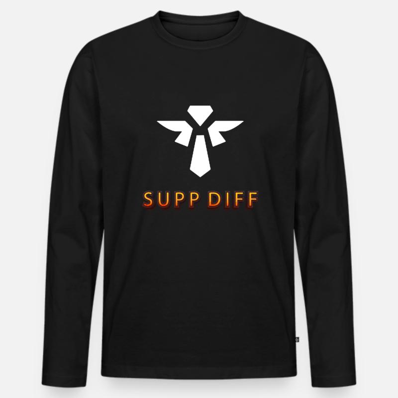 supp diff Tilter tilted gaming - Männer Premium Bio Langarmshirt - Schwarz