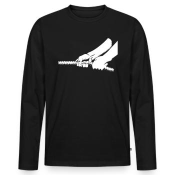 Cadeau de tir à la corde - T-shirt manches longues Premium bio Homme - noir - Devant - Nico (187cm)
