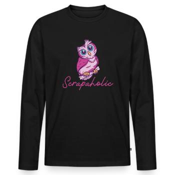 Scrapaholic Geschenk Scrapbooking - Männer Premium Bio Langarmshirt - Schwarz - Vorne - Nico (187cm)