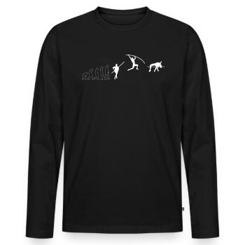 Evolution Pole Vault T-Shirt Cadeau - T-shirt manches longues Premium bio Homme - noir - Devant - Nico (187cm)