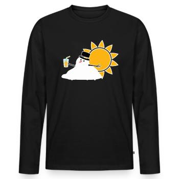 Geschmolzener Schneemann Weihnachten Im Juli - Männer Premium Bio Langarmshirt - Schwarz - Vorne - Nico (187cm)