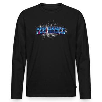 Joueur professionnel - T-shirt manches longues Premium bio Homme - noir - Devant - Nico (187cm)